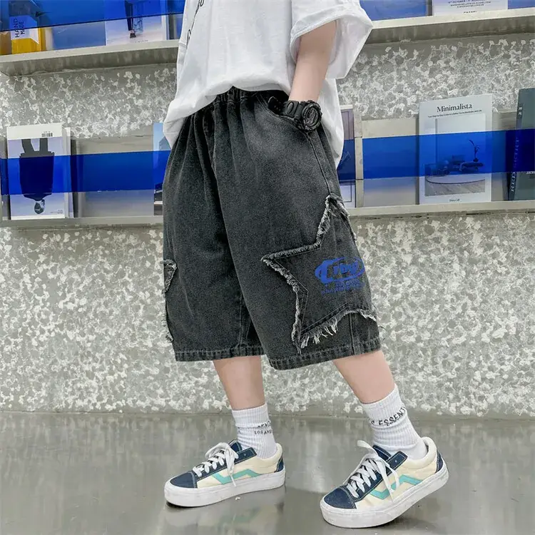 Children's Denim Pants Large Summer Wear - Image 23
