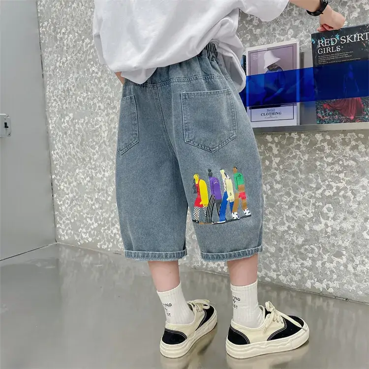 Children's Denim Pants Large Summer Wear - Image 27