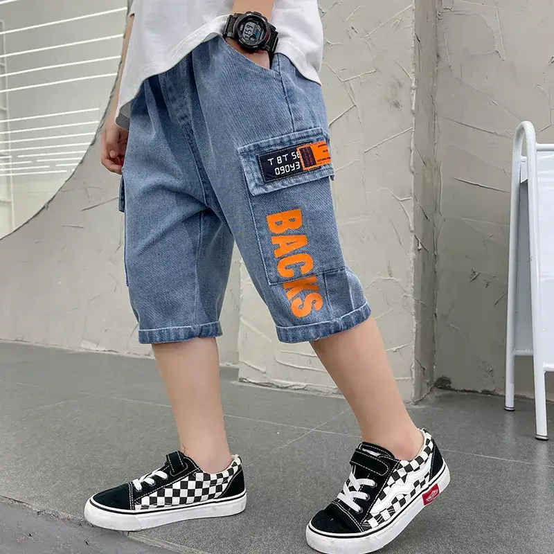 Children's Denim Pants Large Summer Wear - Image 3