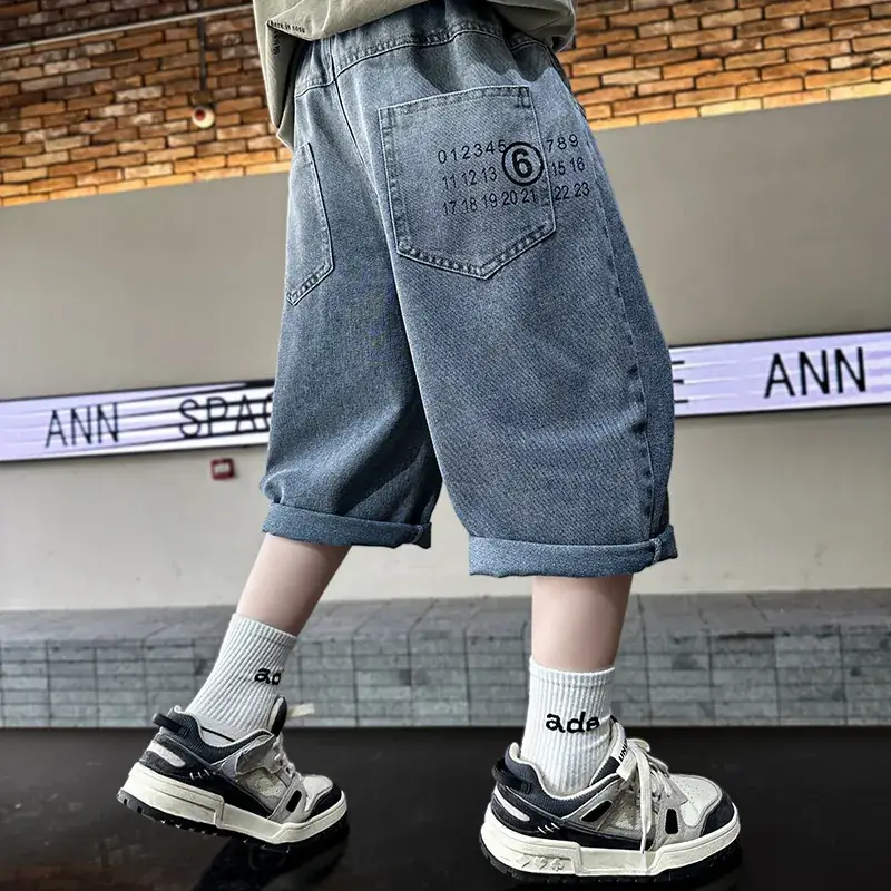 Children's Denim Pants Large Summer Wear - Image 34
