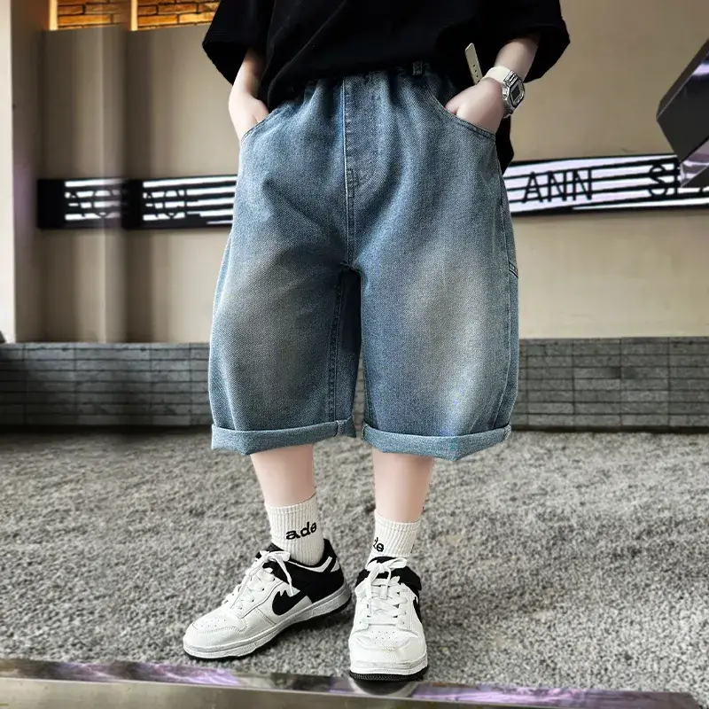 Children's Denim Pants Large Summer Wear - Image 35