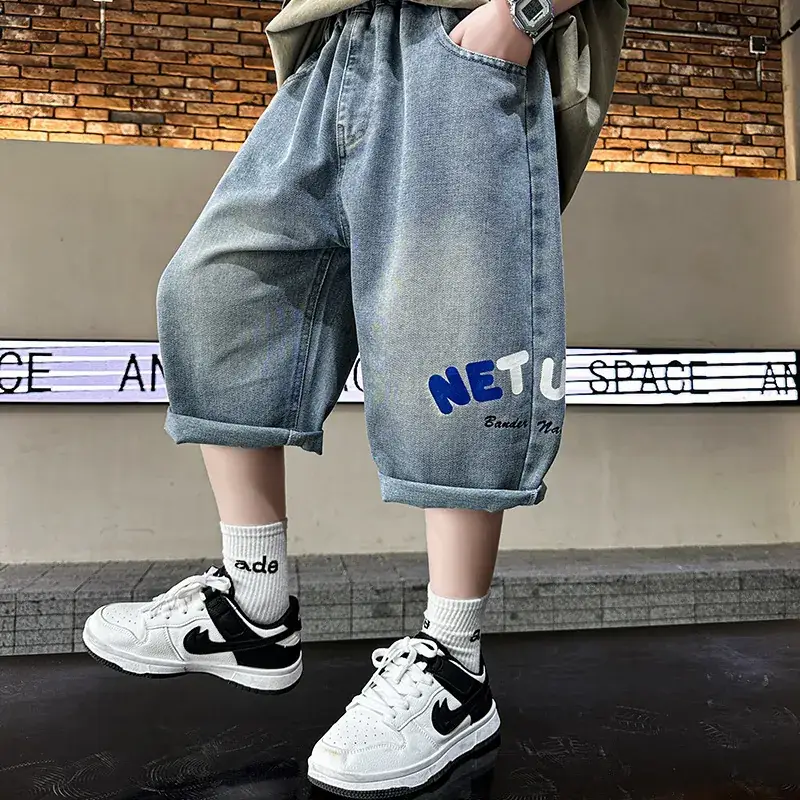 Children's Denim Pants Large Summer Wear - Image 36