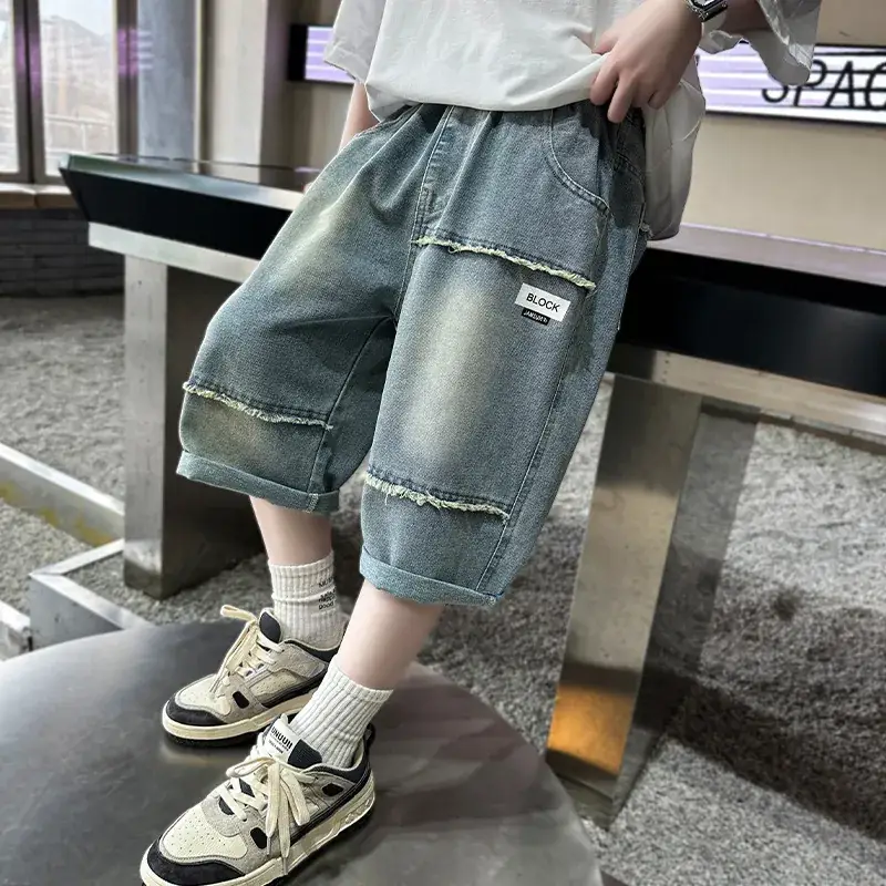 Children's Denim Pants Large Summer Wear - Image 38