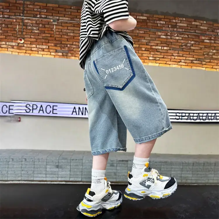 Children's Denim Pants Large Summer Wear - Image 39