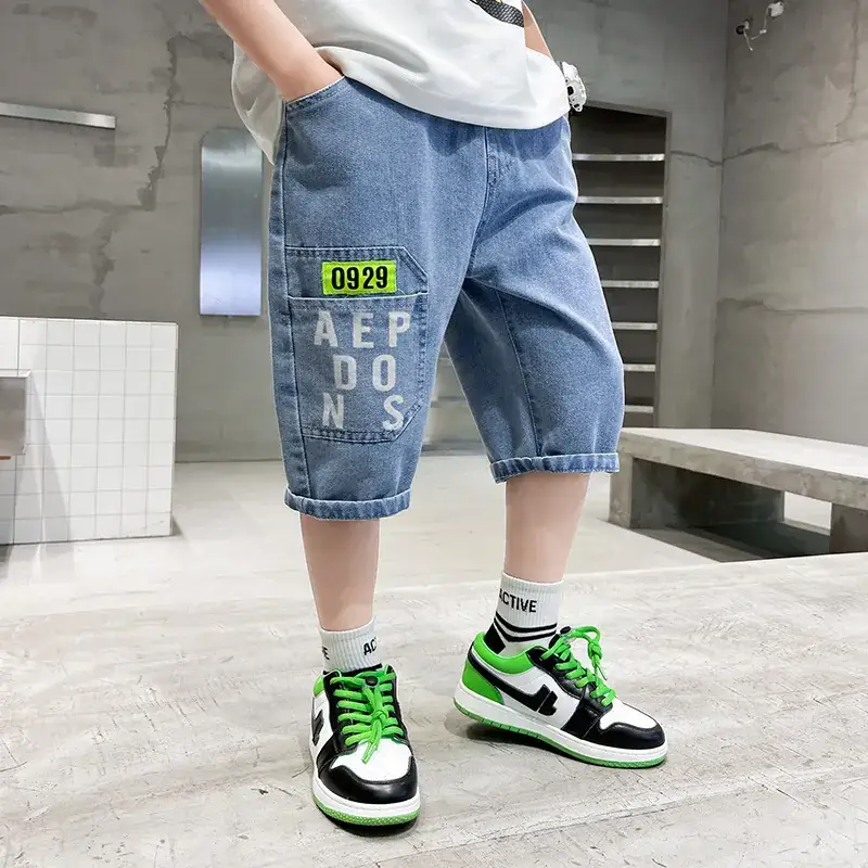 Children's Denim Pants Large Summer Wear - Image 4