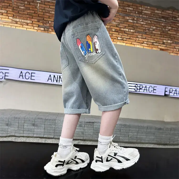 Children's Denim Pants Large Summer Wear - Image 40