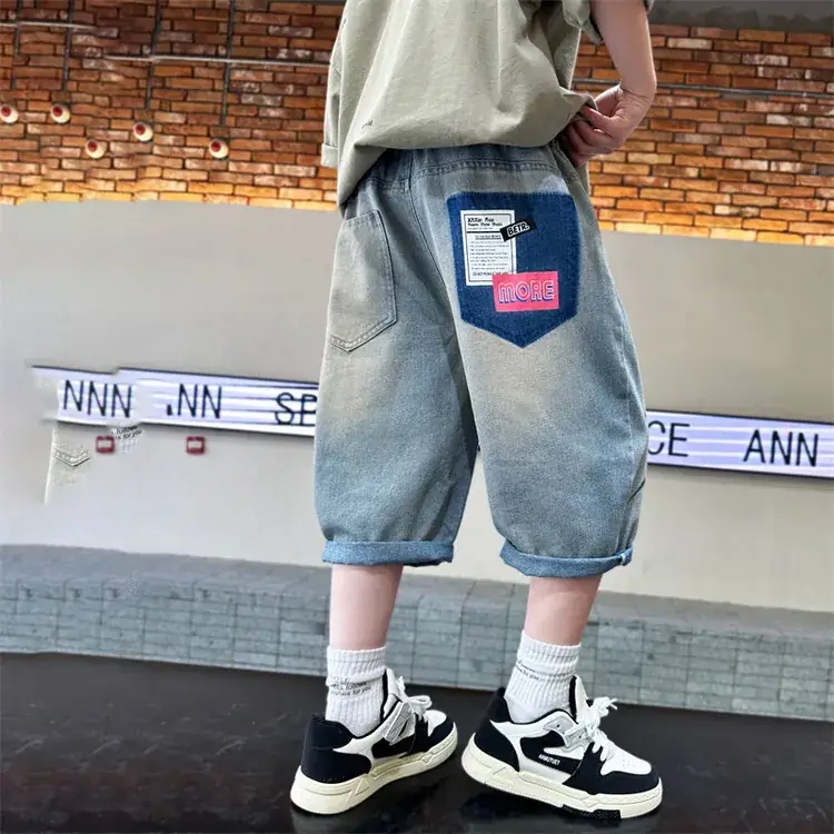 Children's Denim Pants Large Summer Wear - Image 42