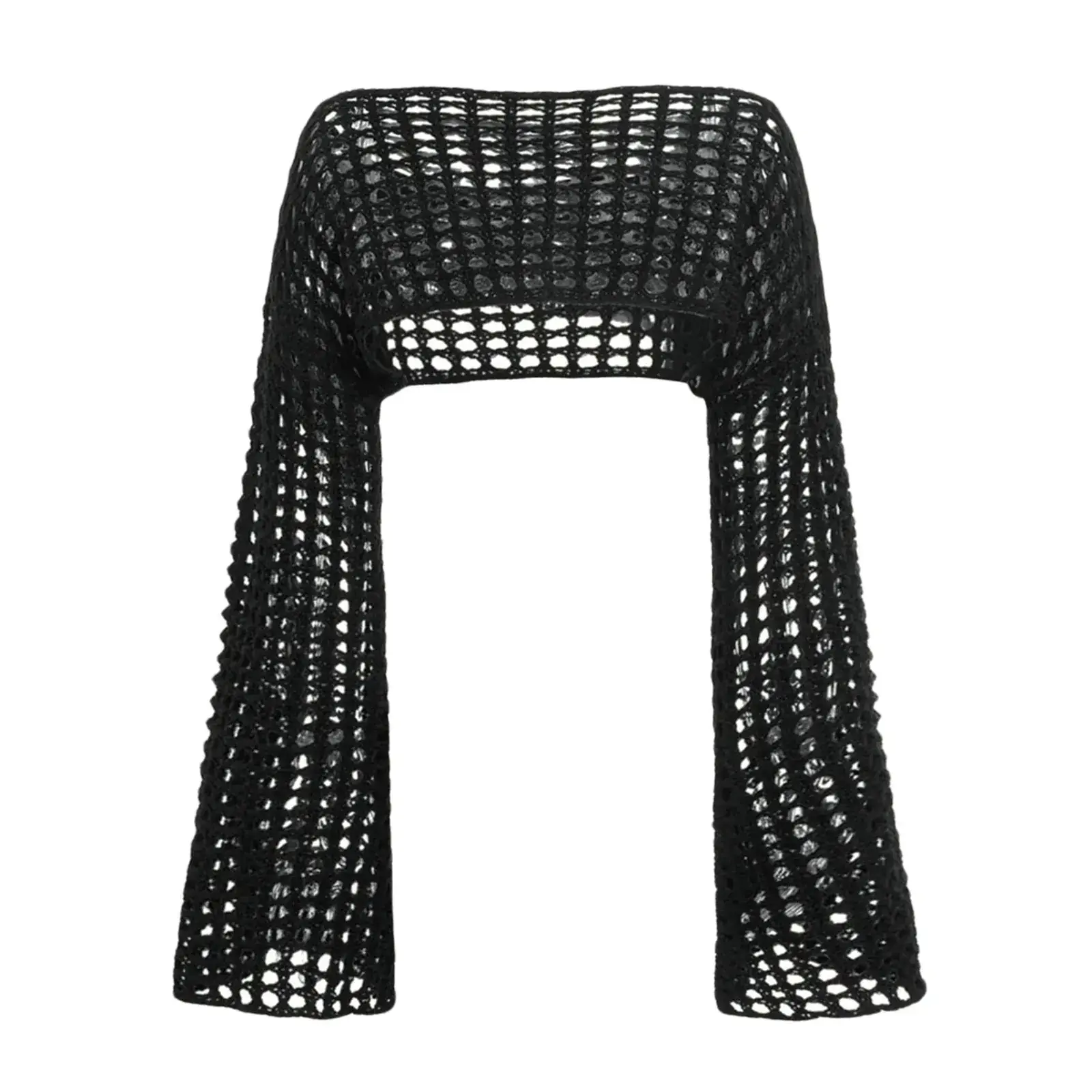 Green Hollow Crewneck Sunscreen Blouse for Women — feature 15