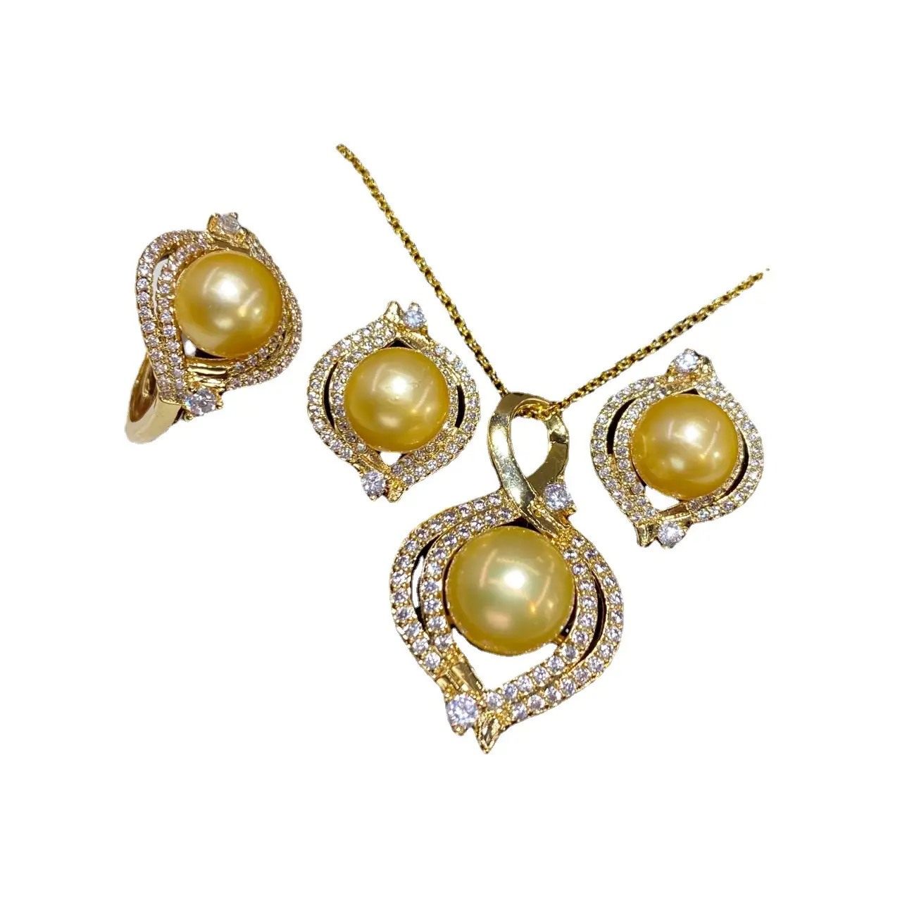 2025 Pearl Necklace Set for Women Gold Plated - Image 5