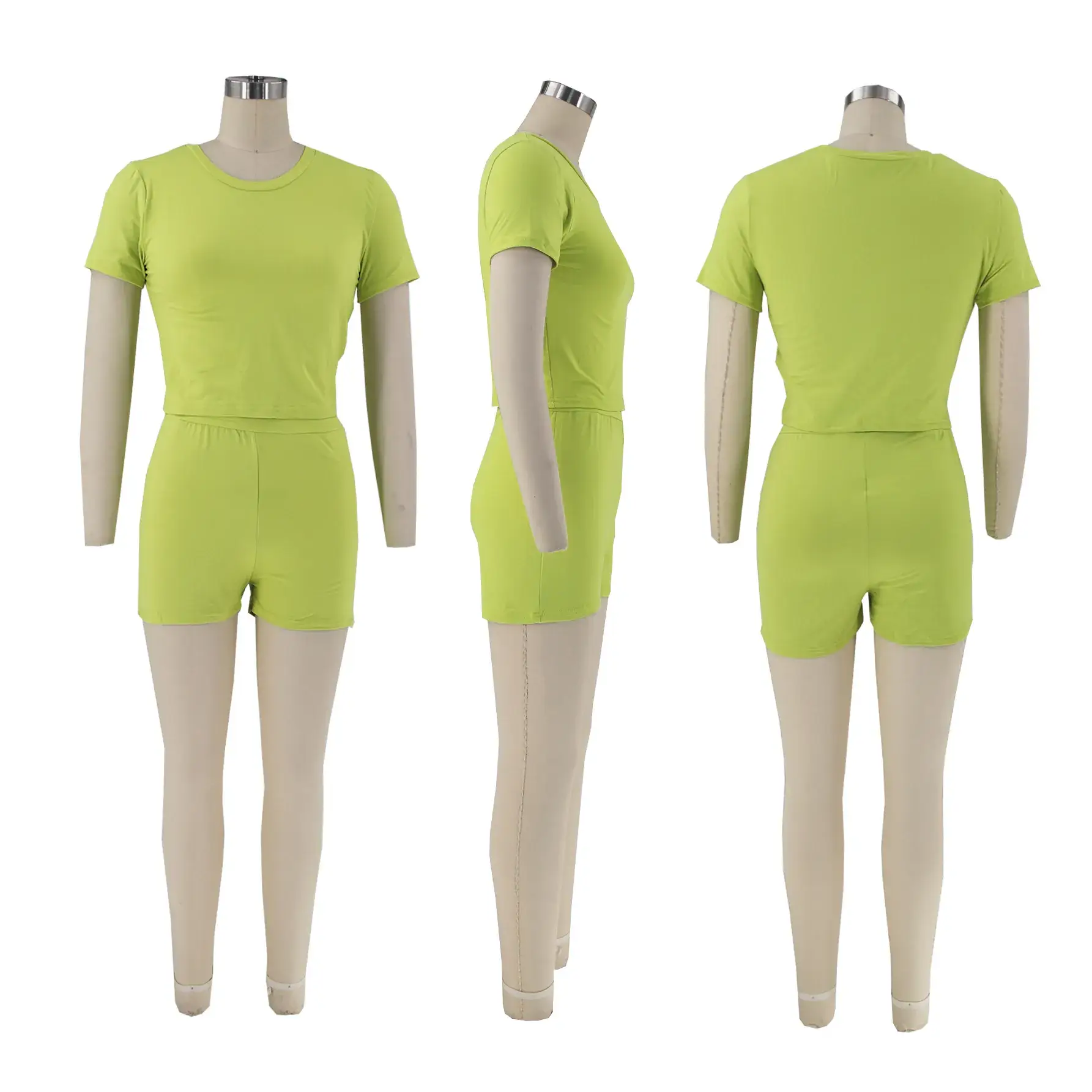Light Blue Two-Piece Shorts Set for Women — feature 29