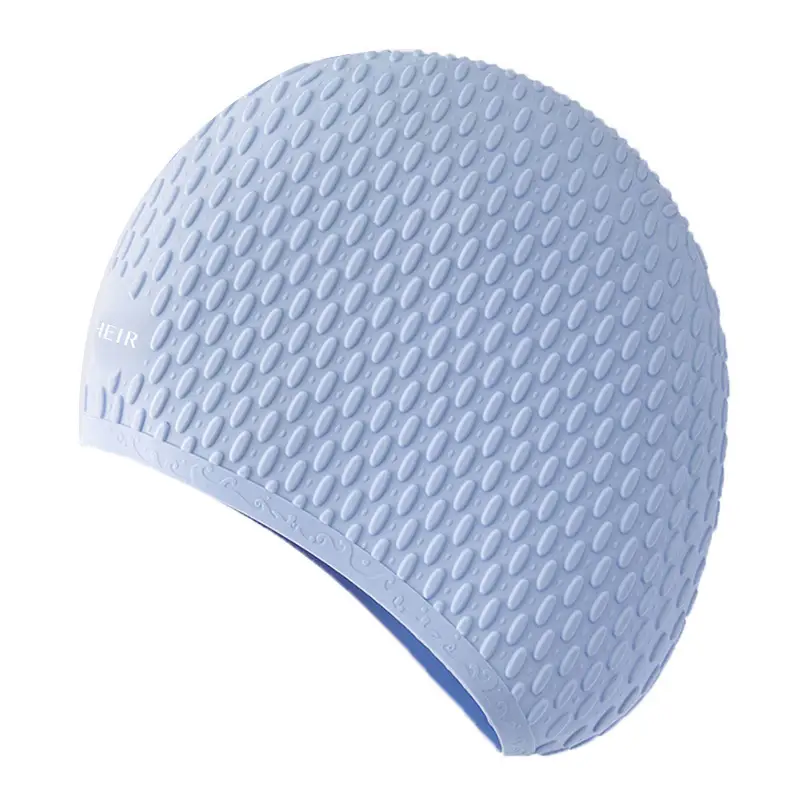 Factory direct silicone water drop swimming cap large bubble swimming cap super elastic waterproof ear protection large long hair without head