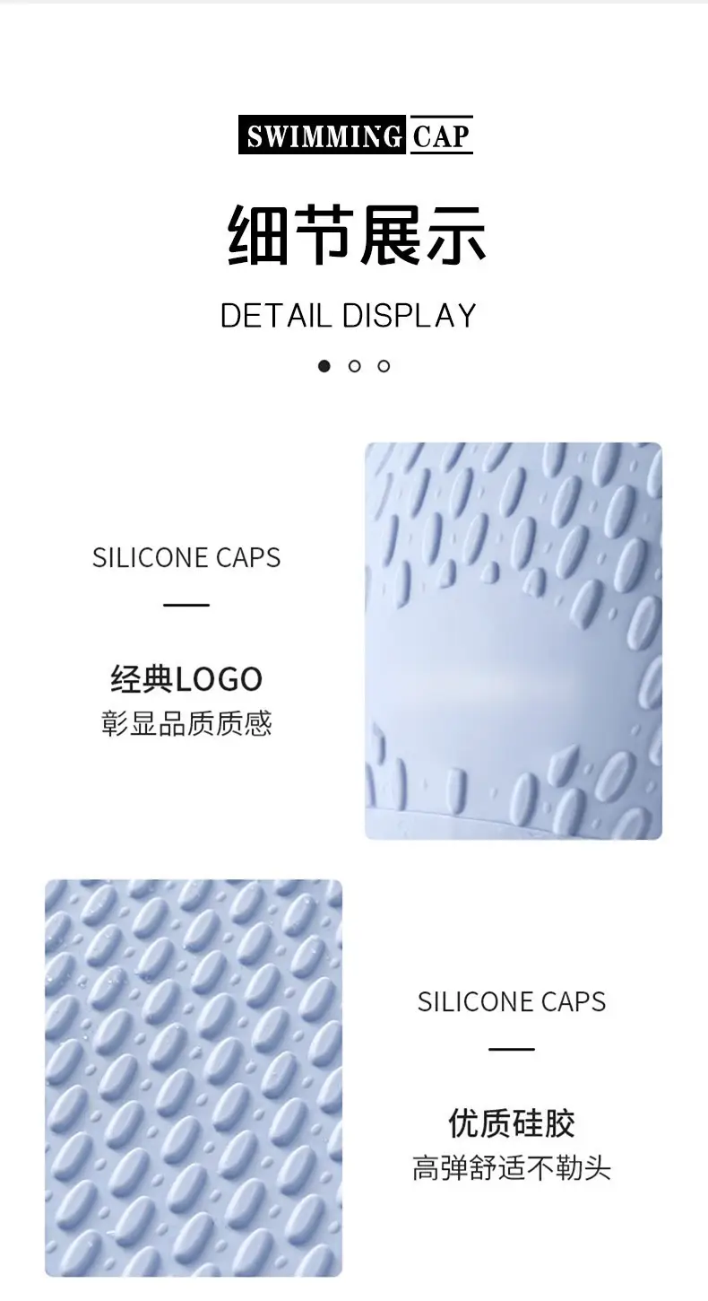 Factory direct silicone water drop swimming cap large bubble swimming cap super elastic waterproof ear protection large long hair without head — feature 14