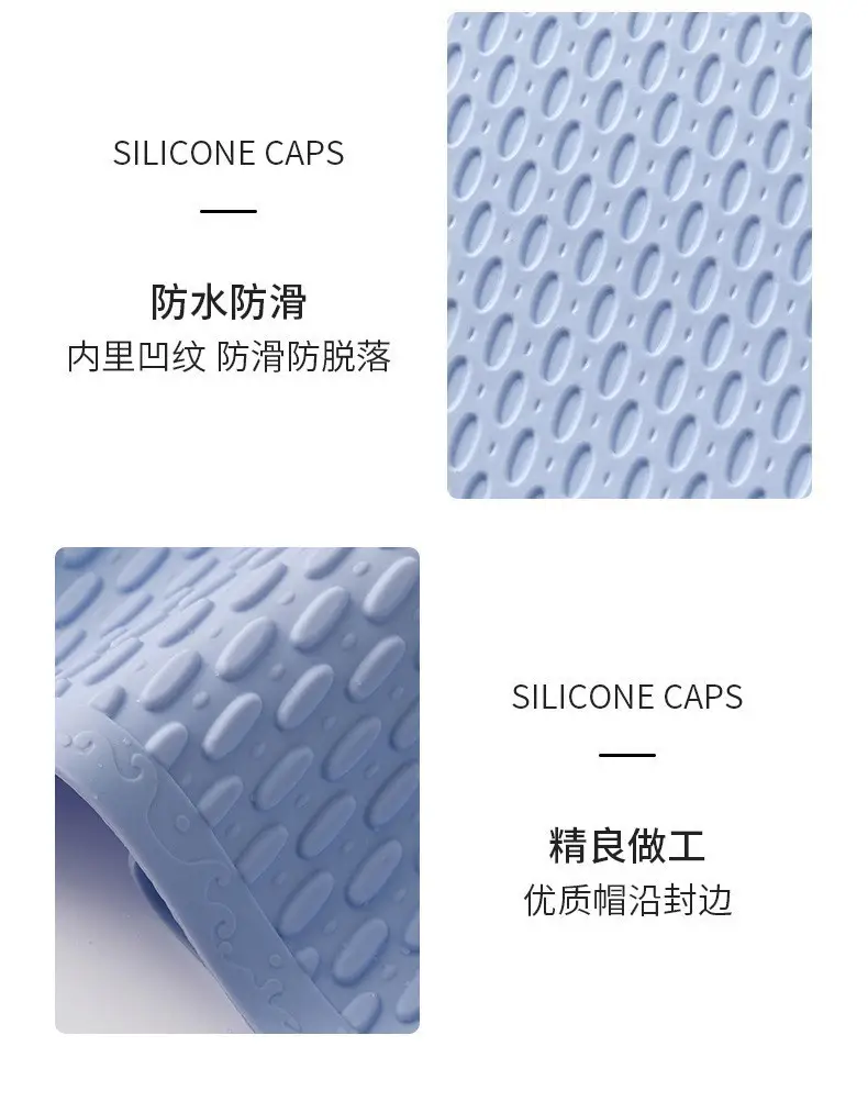 Factory direct silicone water drop swimming cap large bubble swimming cap super elastic waterproof ear protection large long hair without head — feature 9
