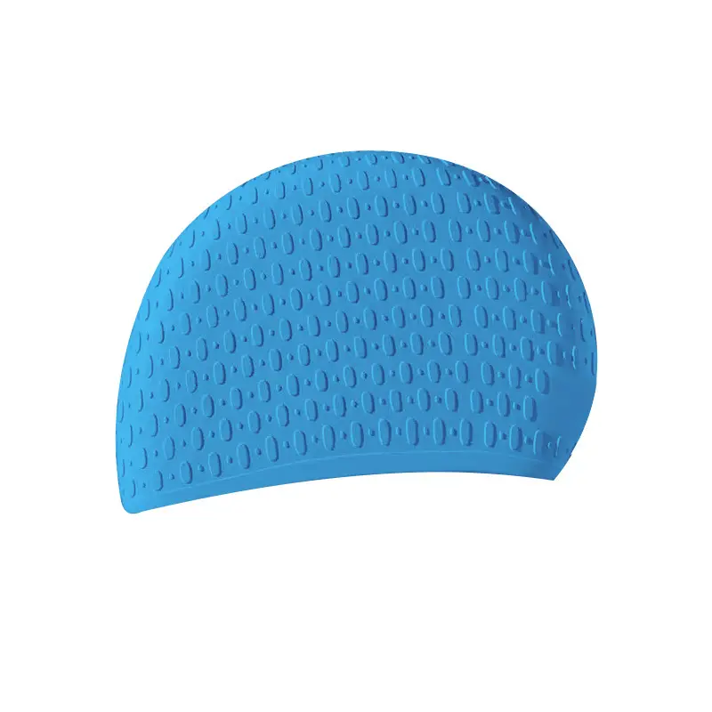 Factory direct silicone water drop swimming cap large bubble swimming cap super elastic waterproof ear protection large long hair without head