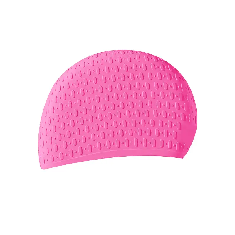 Factory direct silicone water drop swimming cap large bubble swimming cap super elastic waterproof ear protection large long hair without head