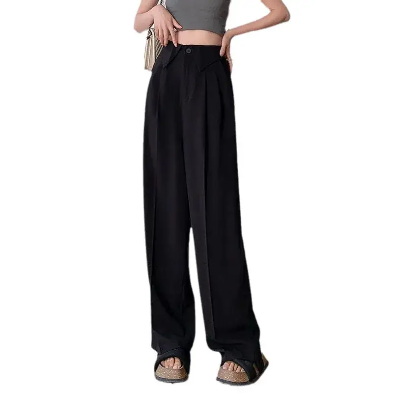 Women K-Style Wide Leg Pants Pink Summer 2025