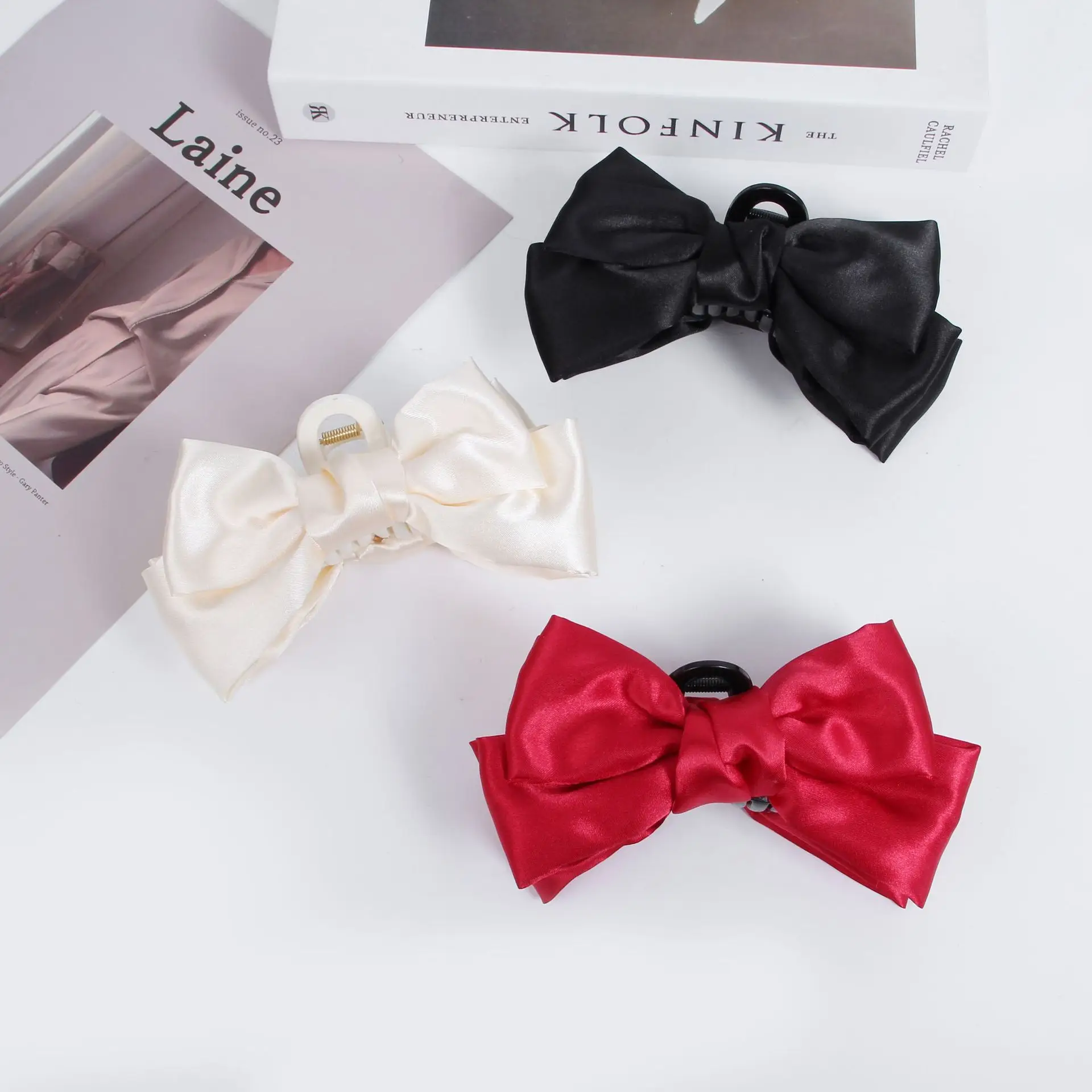 Black Bow Grab Clip Hairpin for Girls — feature 10
