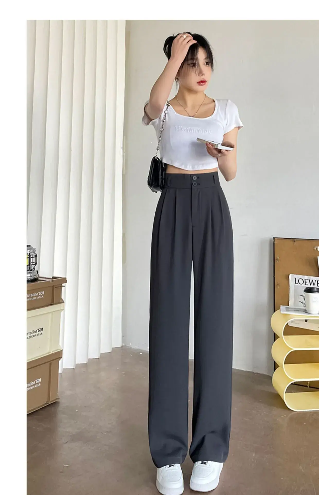 Women's Green Slimming High Waist Pants
