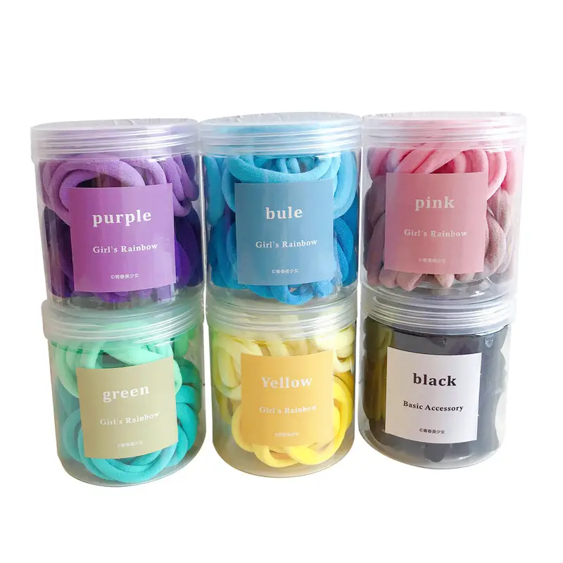 50 Pcs Pink Hair Ropes for Girls