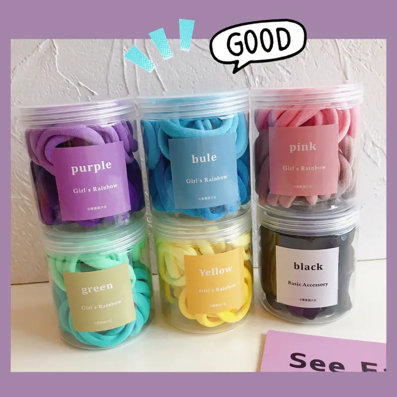 50 Pcs Pink Hair Ropes for Girls — feature 1