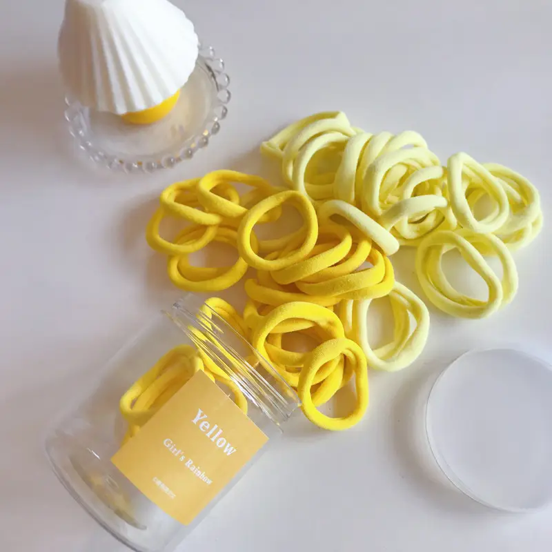50 Pcs Pink Hair Ropes for Girls