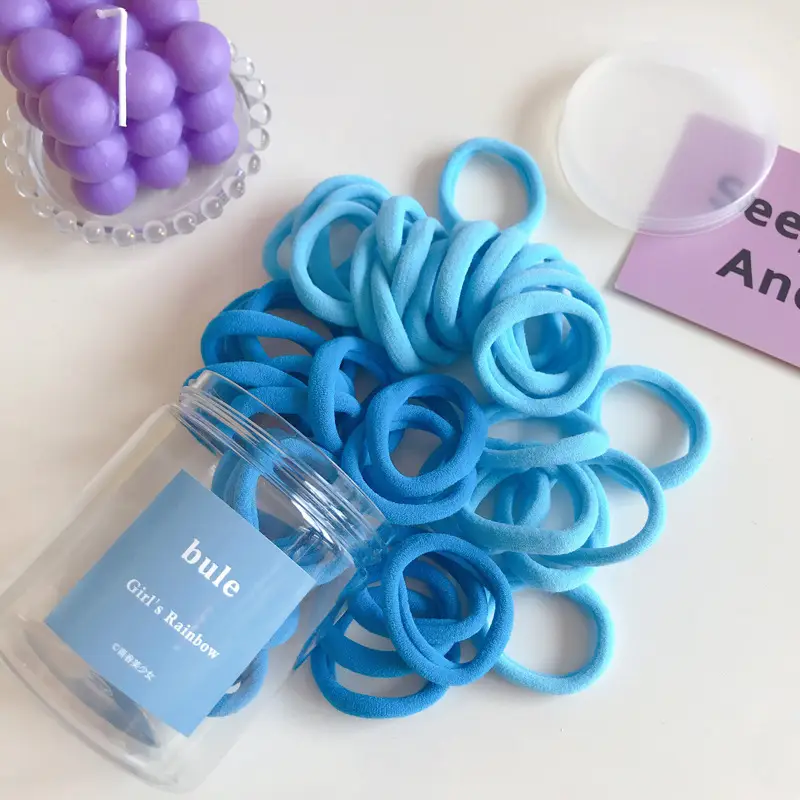 50 Pcs Pink Hair Ropes for Girls