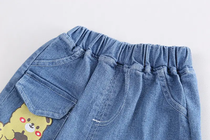 Children Cotton Bear Print Short Sleeve Suit Summer Boys — feature 16
