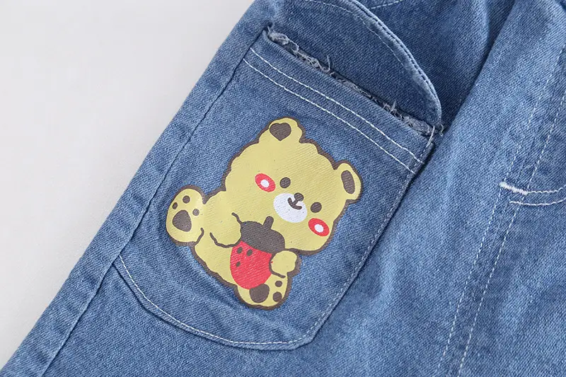 Children Cotton Bear Print Short Sleeve Suit Summer Boys — feature 18
