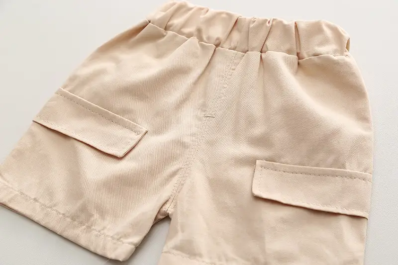 Children Cotton T-Shirt Shorts Set Summer Boys Girls — feature 14