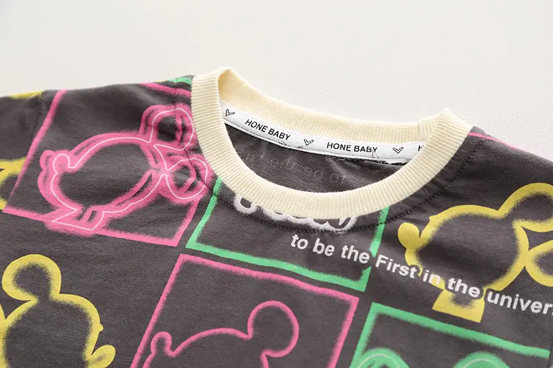 Children Cotton T-Shirt Shorts Set Summer Boys Girls — feature 4