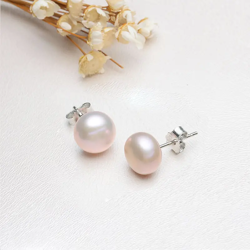 Feminine Korean Pearl Earrings S925 Sterling Silver