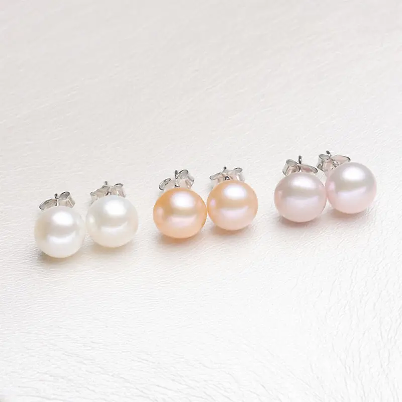 Feminine Korean Pearl Earrings S925 Sterling Silver