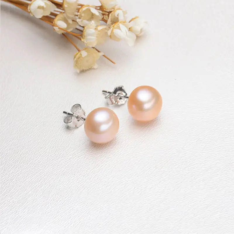 Feminine Korean Pearl Earrings S925 Sterling Silver