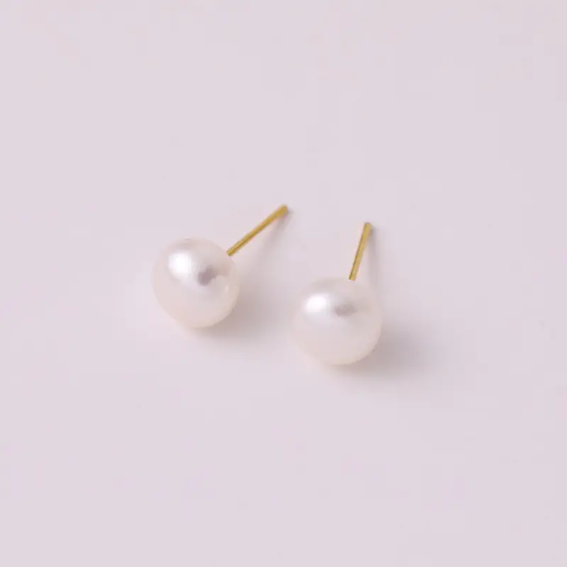 Feminine Korean Pearl Earrings S925 Sterling Silver