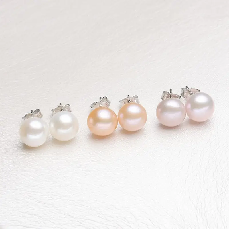 Feminine Korean Pearl Earrings S925 Sterling Silver
