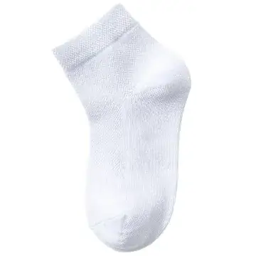 Spring Mesh Socks for Kids Pure Cotton Yin Yang Combed Black Grey Bottom White - Image 4