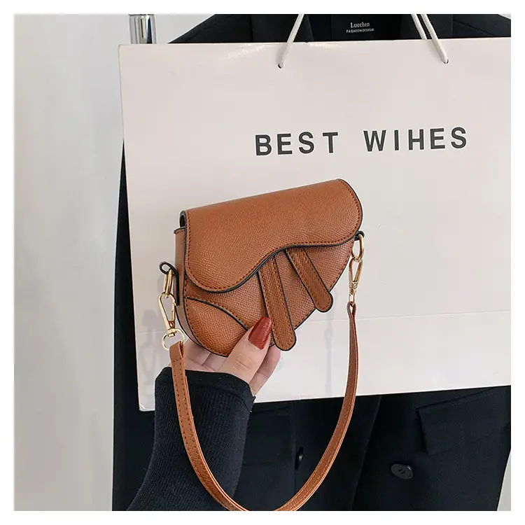 2023 Crossbody Bags Women Pure Color Pu Saddle — feature 29