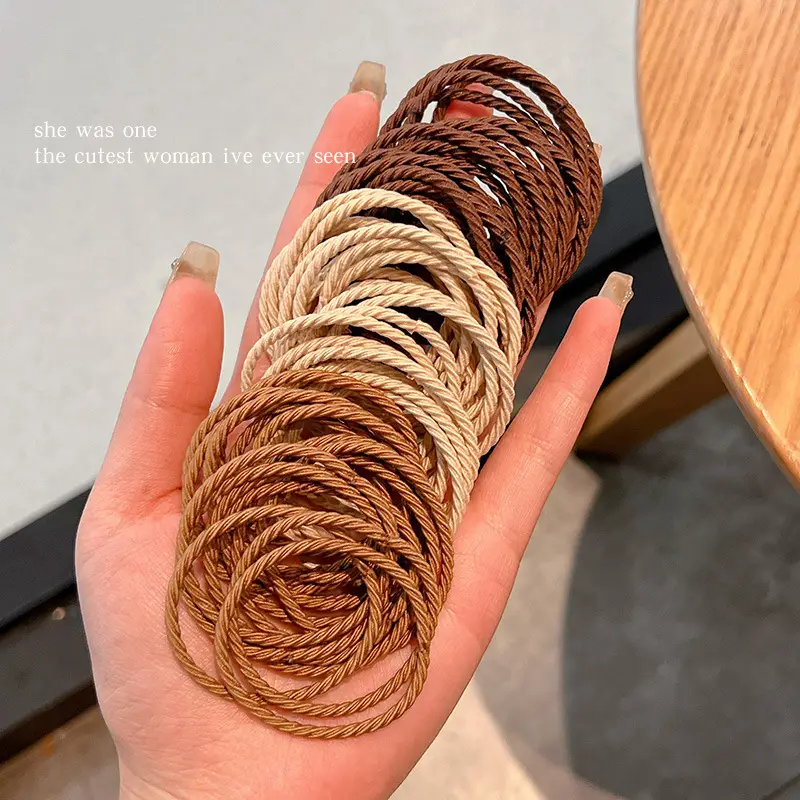 Handmade Brown Elastic Hair Tie for Women - Image 24