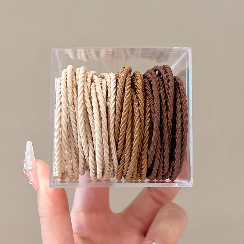 Handmade Brown Elastic Hair Tie for Women - Image 19