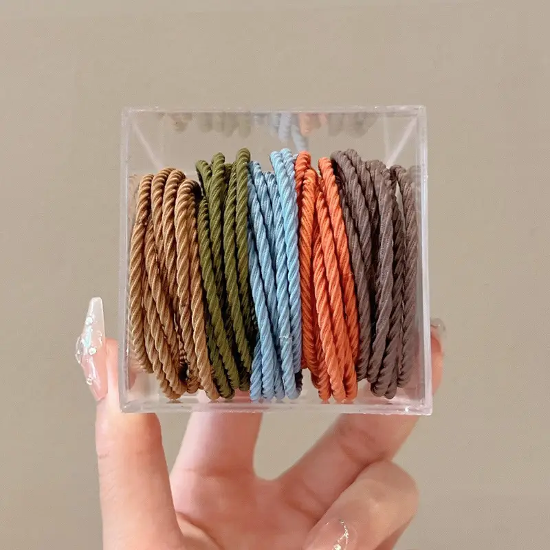 Handmade Brown Elastic Hair Tie for Women - Image 20