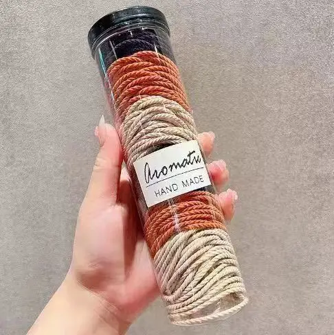 Handmade Brown Elastic Hair Tie for Women - Image 7