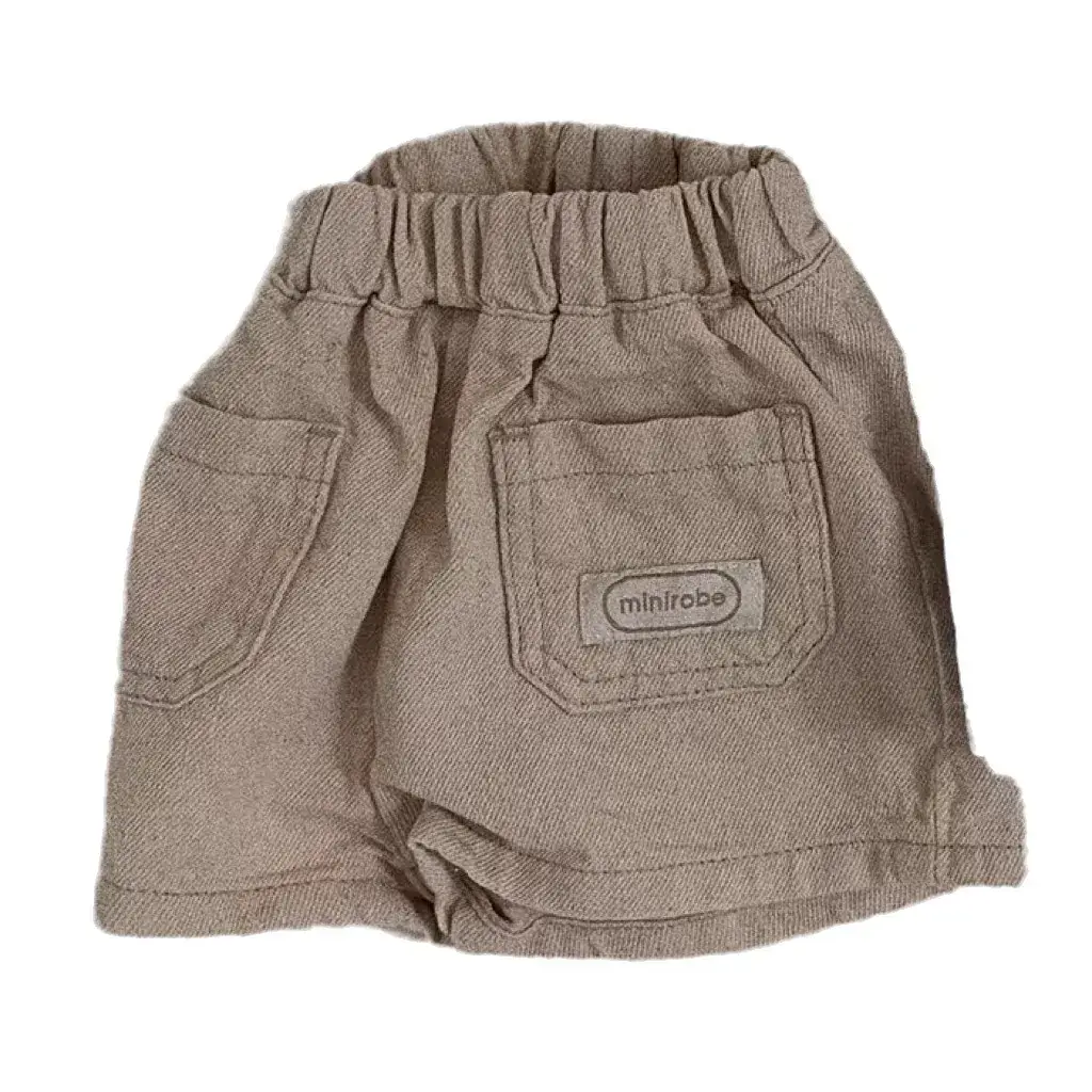 Baby Korean Letter Shorts Blue Beige Cotton Summer Thin - Image 7