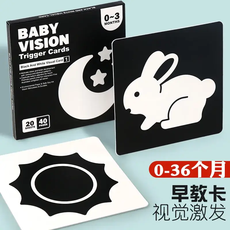 Black & White Baby Vision Card Training 0-3 Months