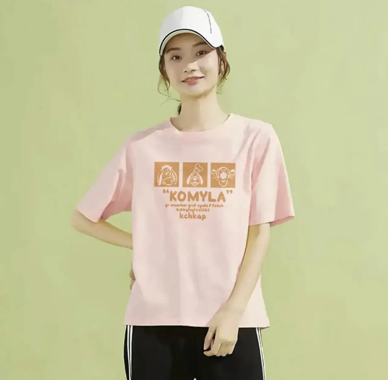 2025 Pure Cotton Loose T-Shirt Women Maroon 3 Small - Image 5