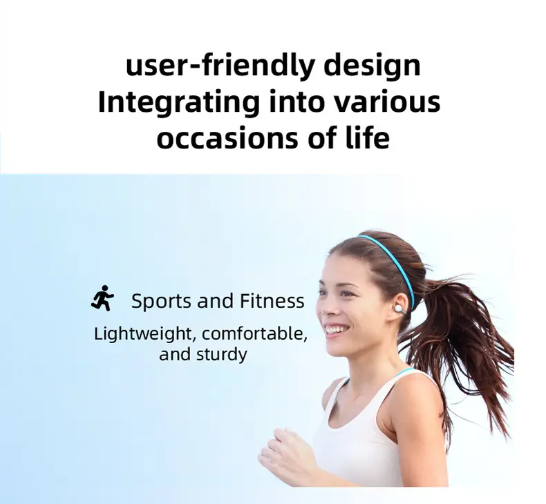 Bluetooth Headset Pink White Ear Clip Bone Conduction — feature 15