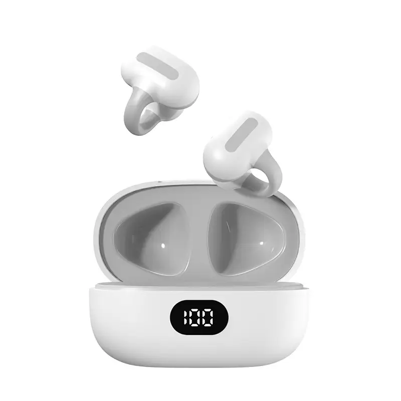 Bluetooth Headset Pink White Ear Clip Bone Conduction - Image 10