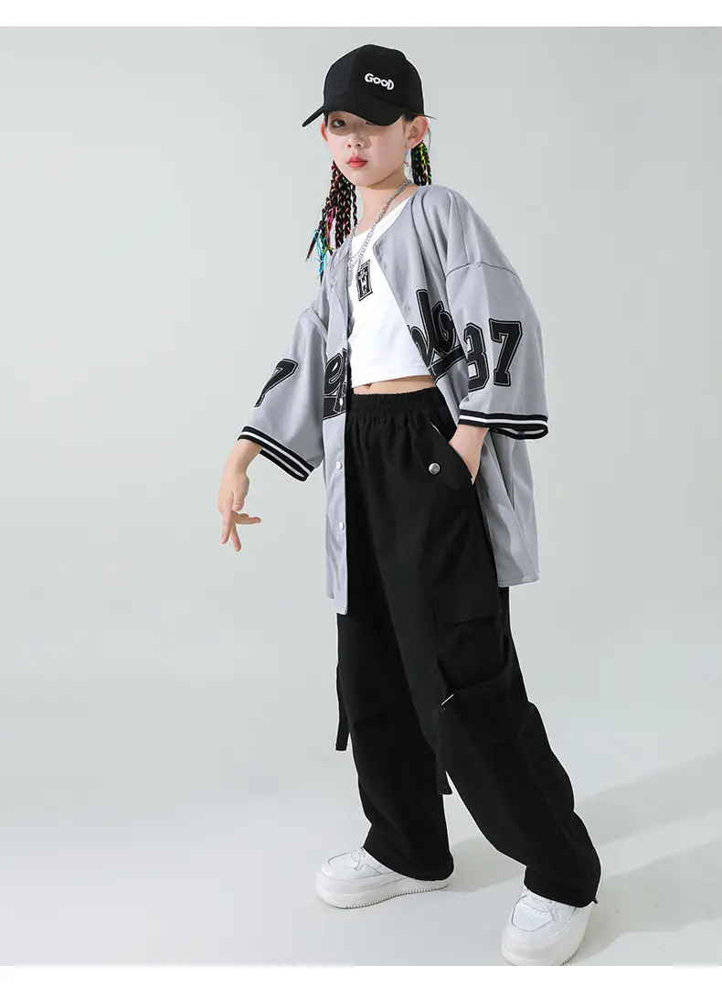 Girls Korean Baseball Suit Jazz Street Dance Wear — feature 13