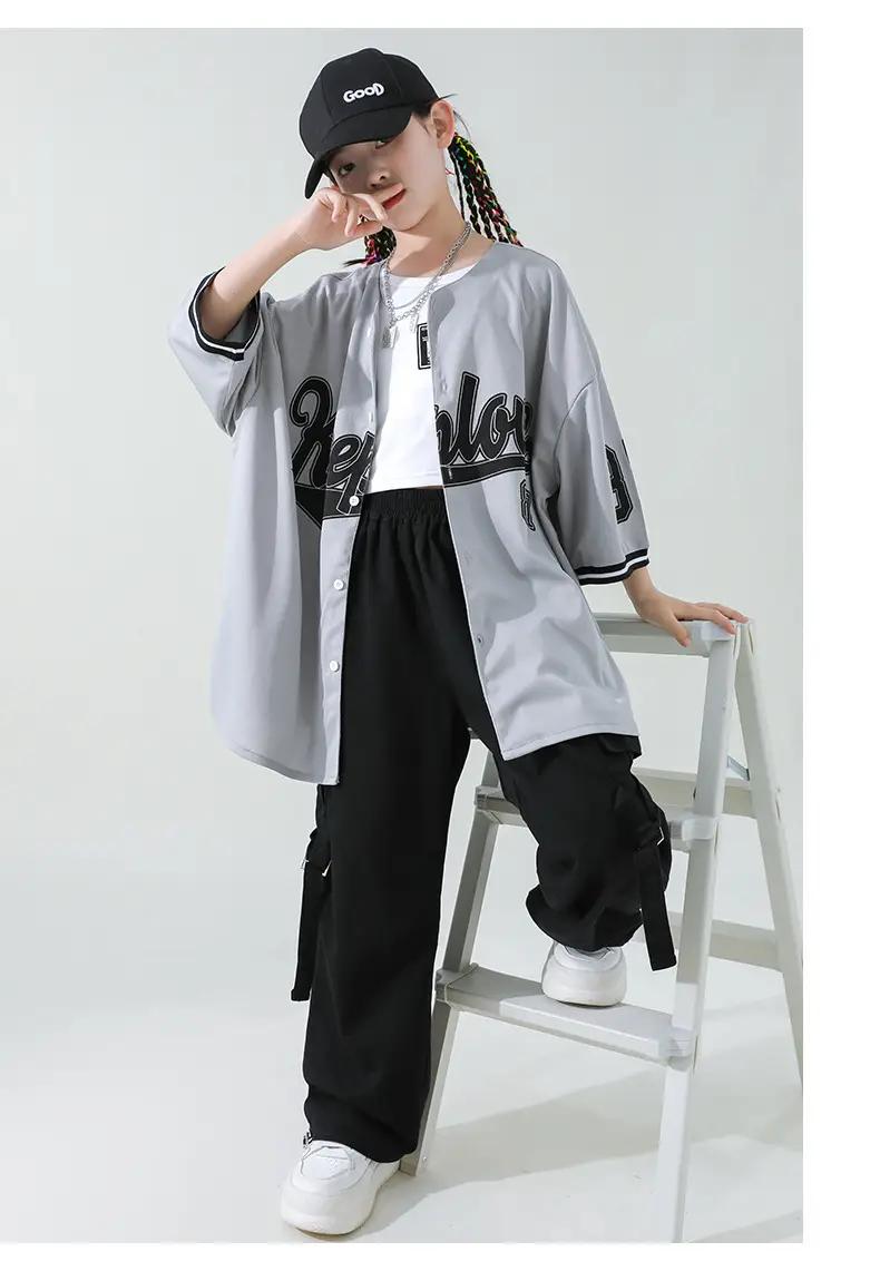 Girls Korean Baseball Suit Jazz Street Dance Wear — feature 15
