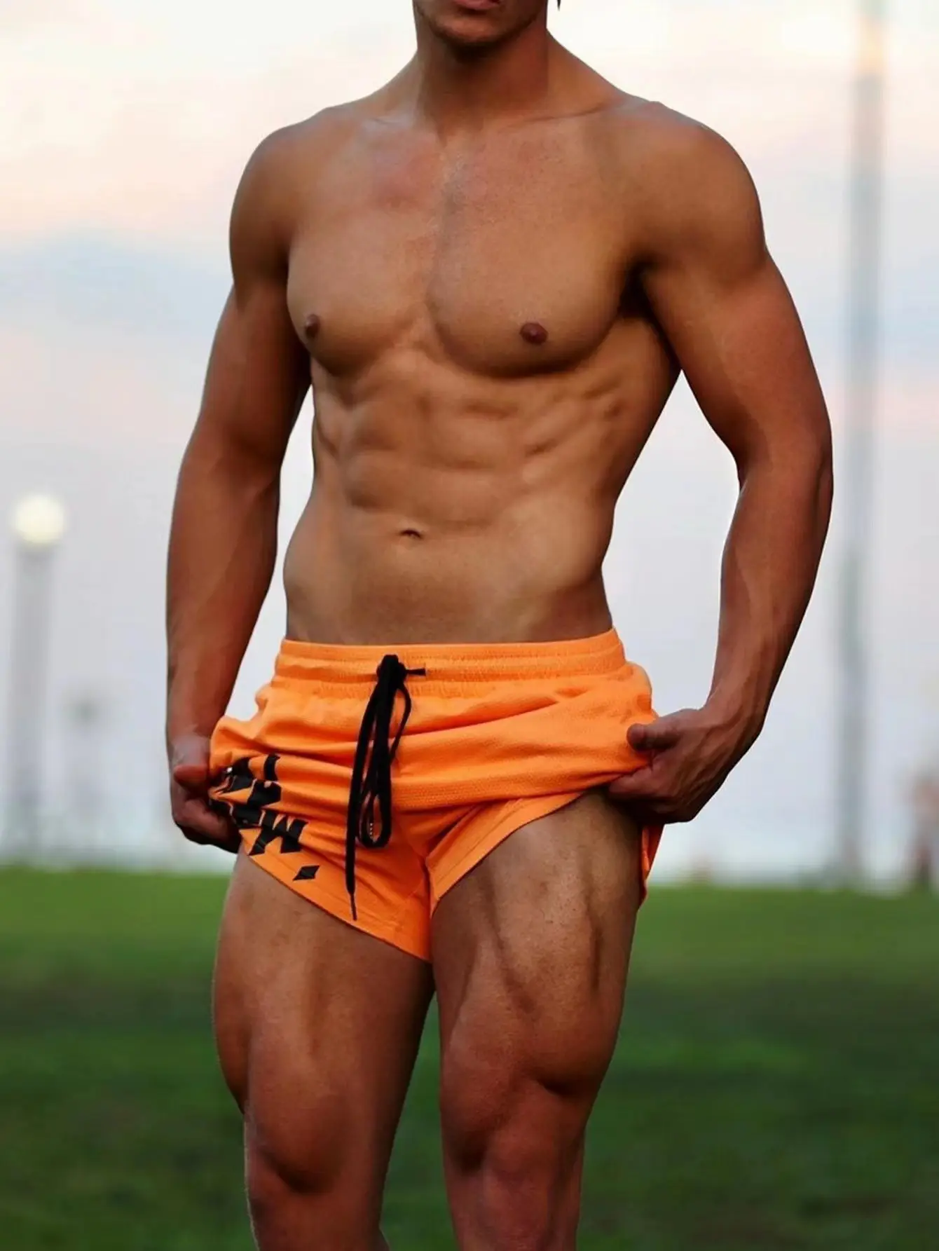 Men Black Hill Mesh Boxing Shorts with Drawstring Waist — feature 16