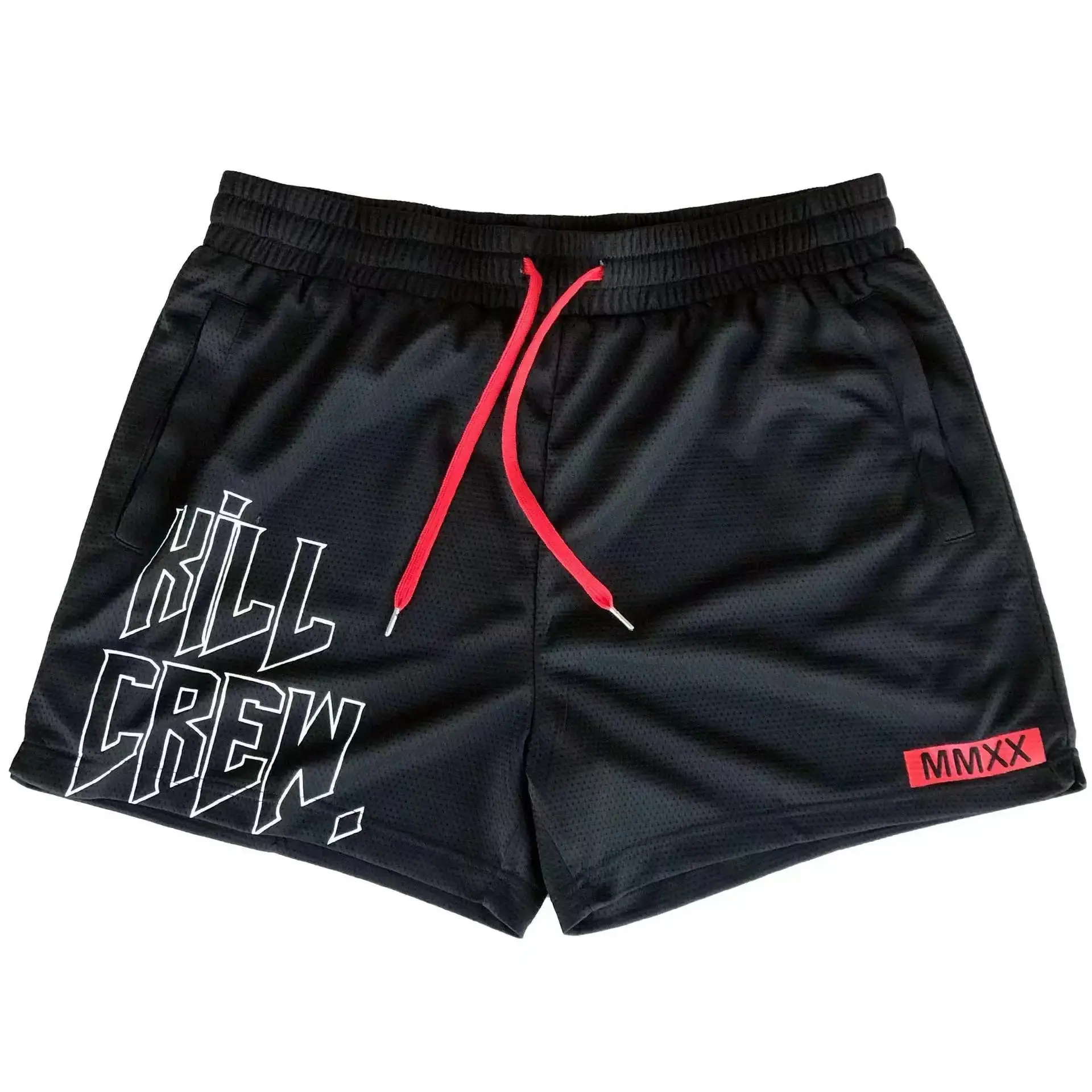 Men Black Hill Mesh Boxing Shorts with Drawstring Waist - Image 10